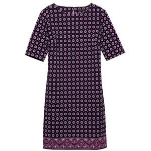 Banana Republic Print Boatneck Shift Dress Purple Multicolor Size 4